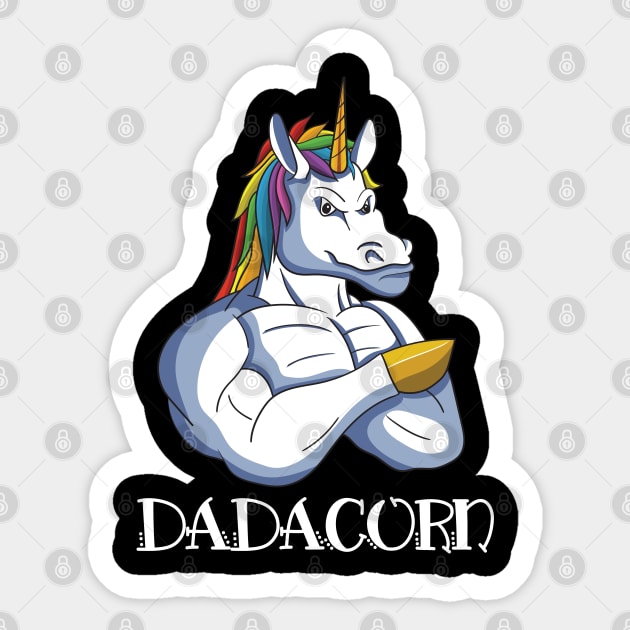 Dadacorn Dad Of The Unicorn Girl Sticker by LotusTee